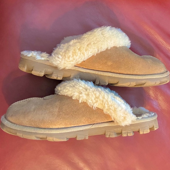 "Ugg" leather, fleece-lined slipper (mule) 7-8, sand - Picture 12 of 13